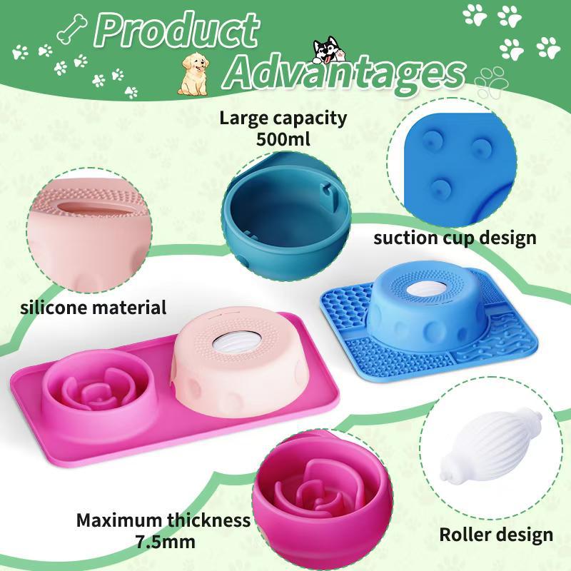 Non-slip pet licking bowl