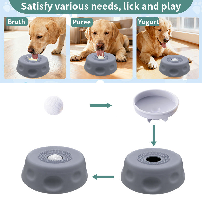 Non-slip pet licking bowl