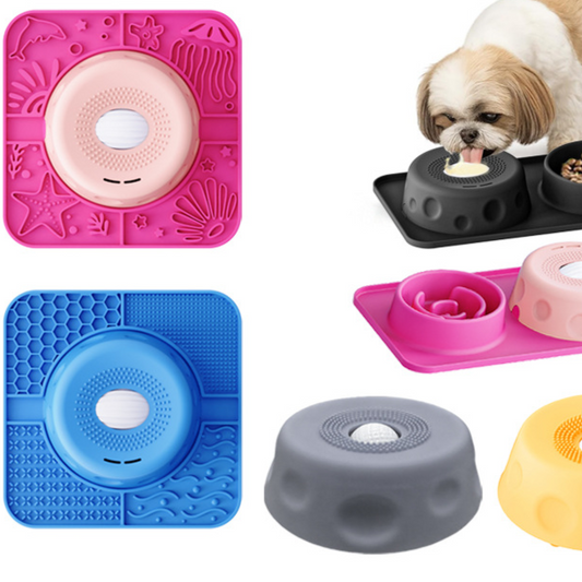 Non-slip pet licking bowl