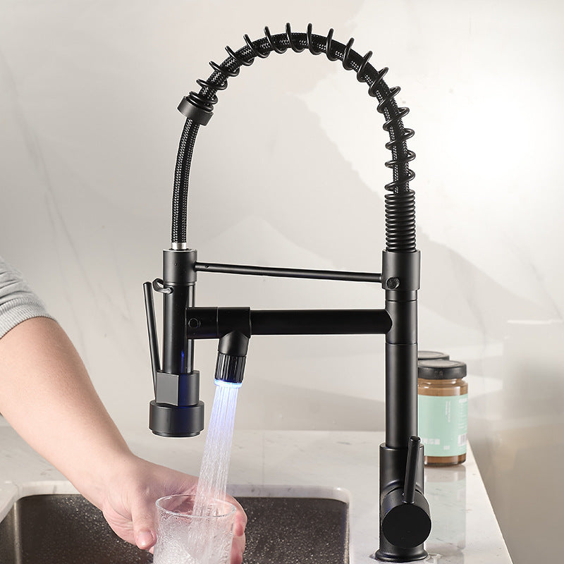 Pull Out Kitchen Faucet with Dual Handle