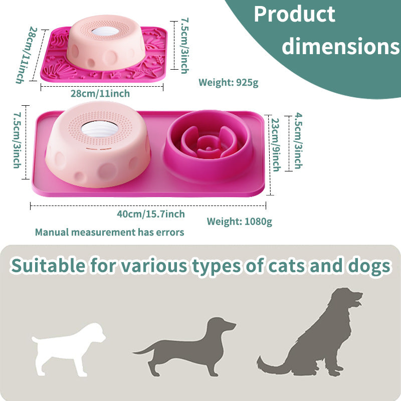 Non-slip pet licking bowl