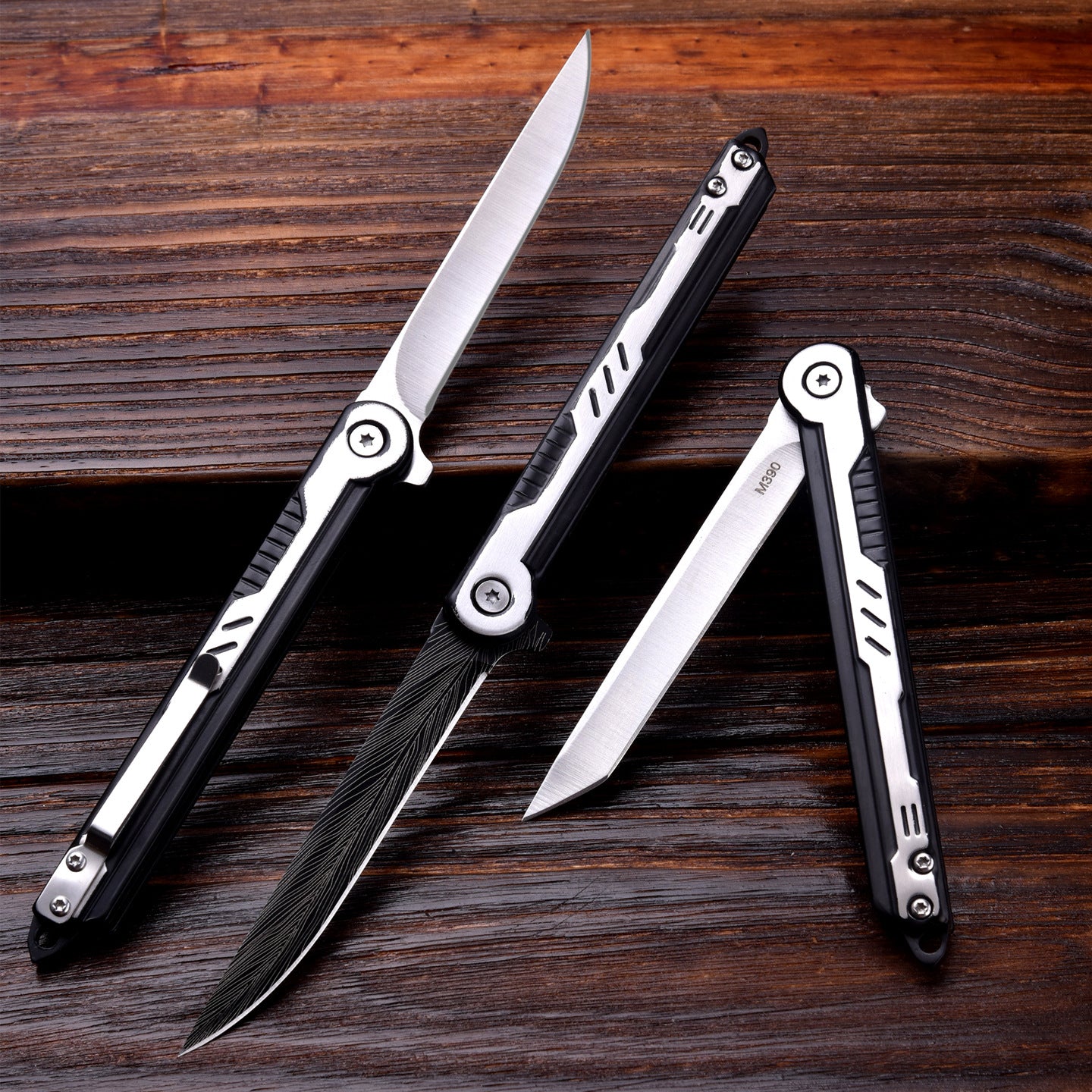 Outdoor Folding Camping Knife with Leather Sheath