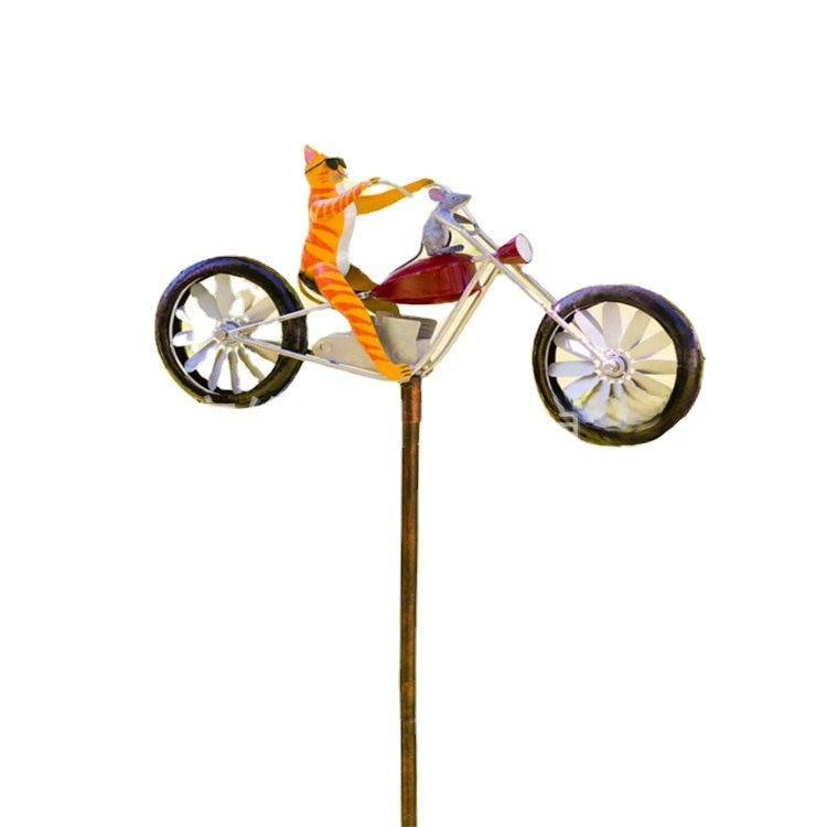 Animal Theme Metal Windmill Garden Decoration