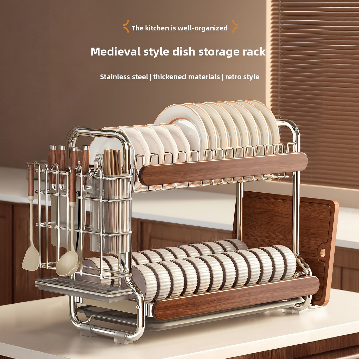 Stainless Steel Dish Drainer Storage Rack