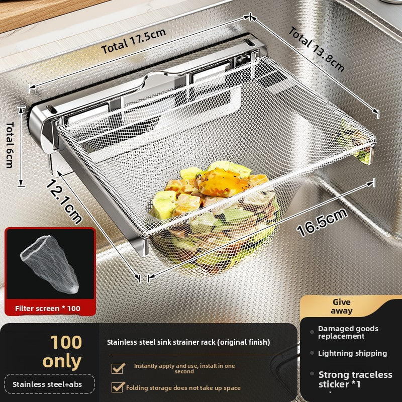 Foldable Kitchen Sink Filter Drain Basket