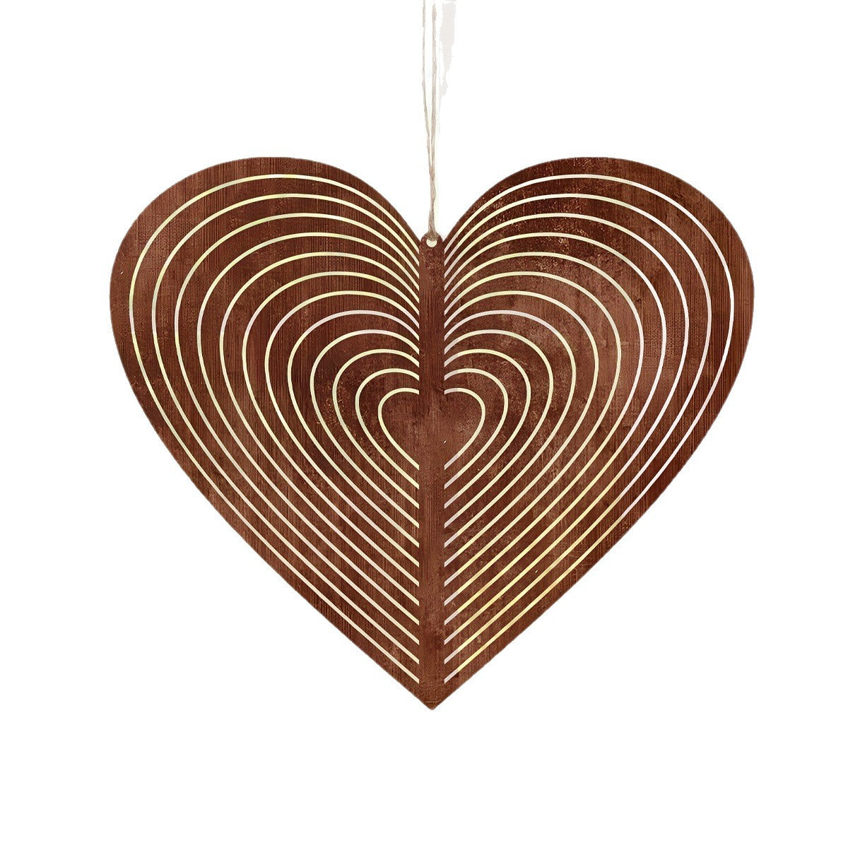 Heart-Shaped Iron Wind Spinner Garden Decor